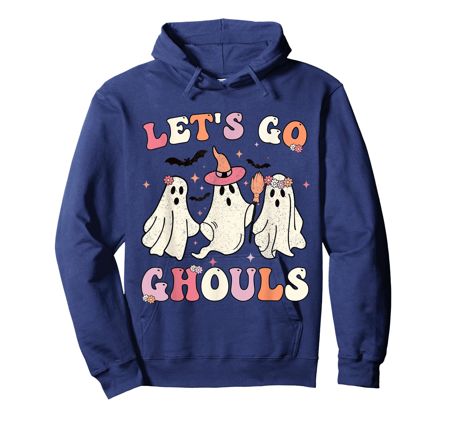 Retro Groovy Let's Go Ghouls Halloween Ghost Outfit Costumes T-Shirt