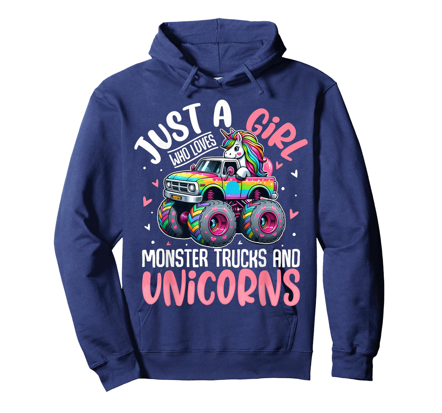 Just a Girl Who Loves Monster Trucks And Unicorns Toddler T-Shirt