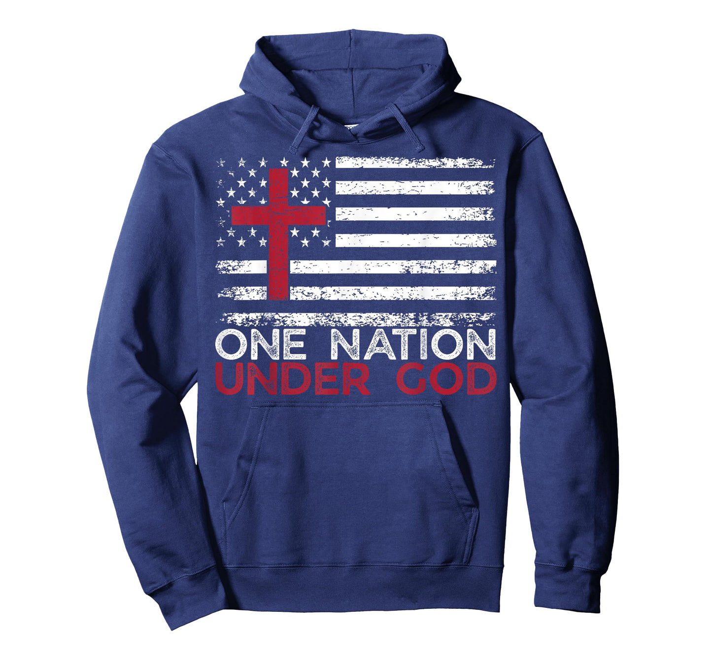One Nation Under God Flag 4th Of July Patriotic Christian T-Shirt
