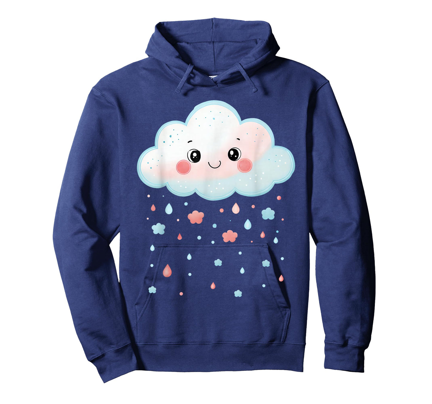 Cloud Raindrops Water White Cute Kawaii Funny Cloud T-Shirt