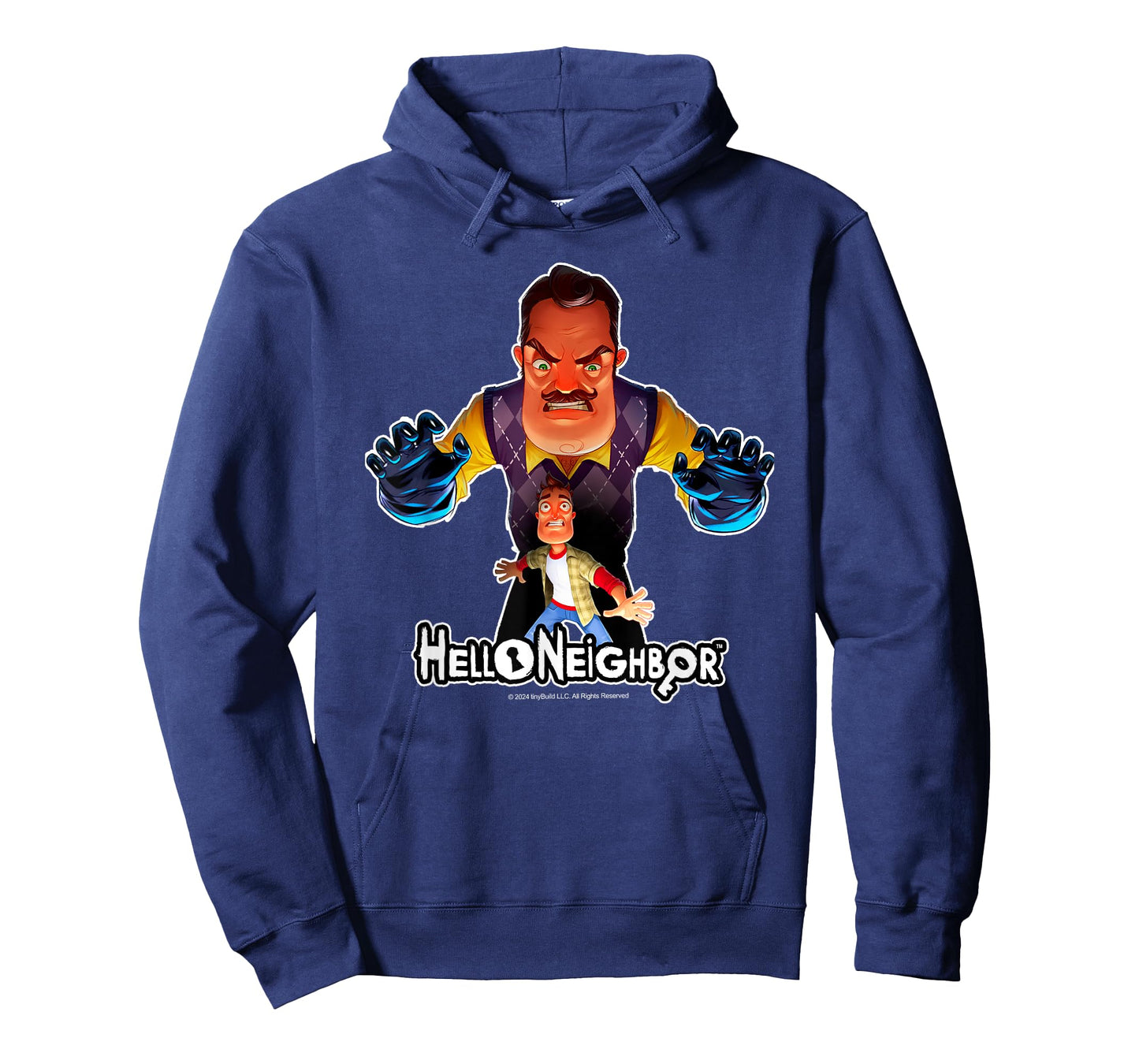 Hello Neighbor - Game Related Designs T-Shirt, Small, Blue