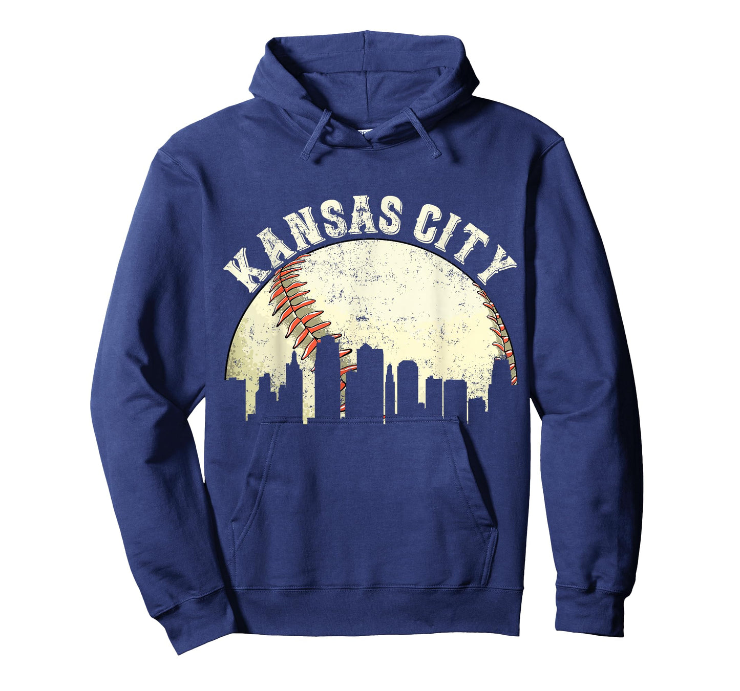 Vintage Kansas City Cityscape Baseball Lover Men Women Kids T-Shirt