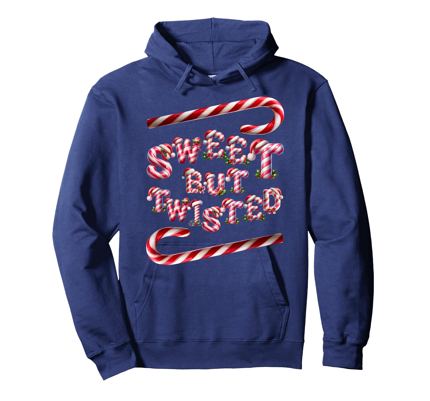 Sweet But Twisted. Two Candy Cane Sticks. Funny Xmas T-Shirt