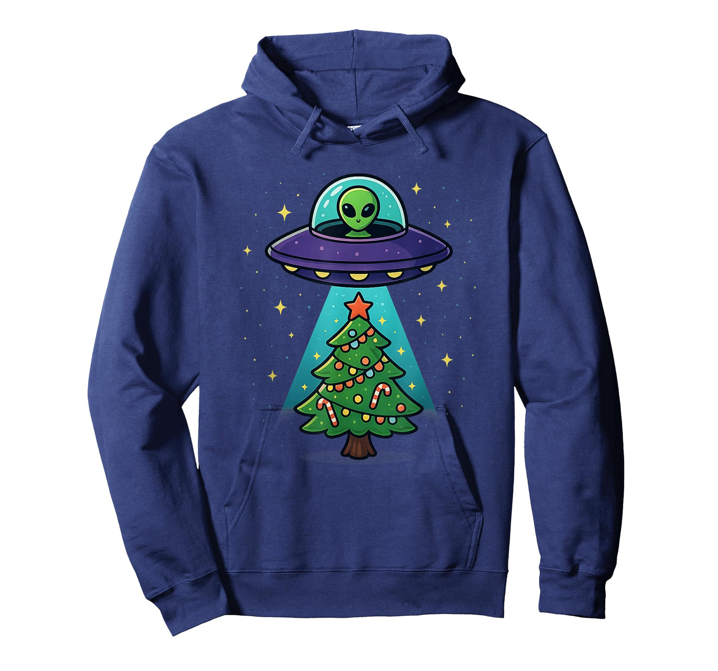 Alien Christmas Lights UFO Holiday Abduction Christmas Tree T-Shirt