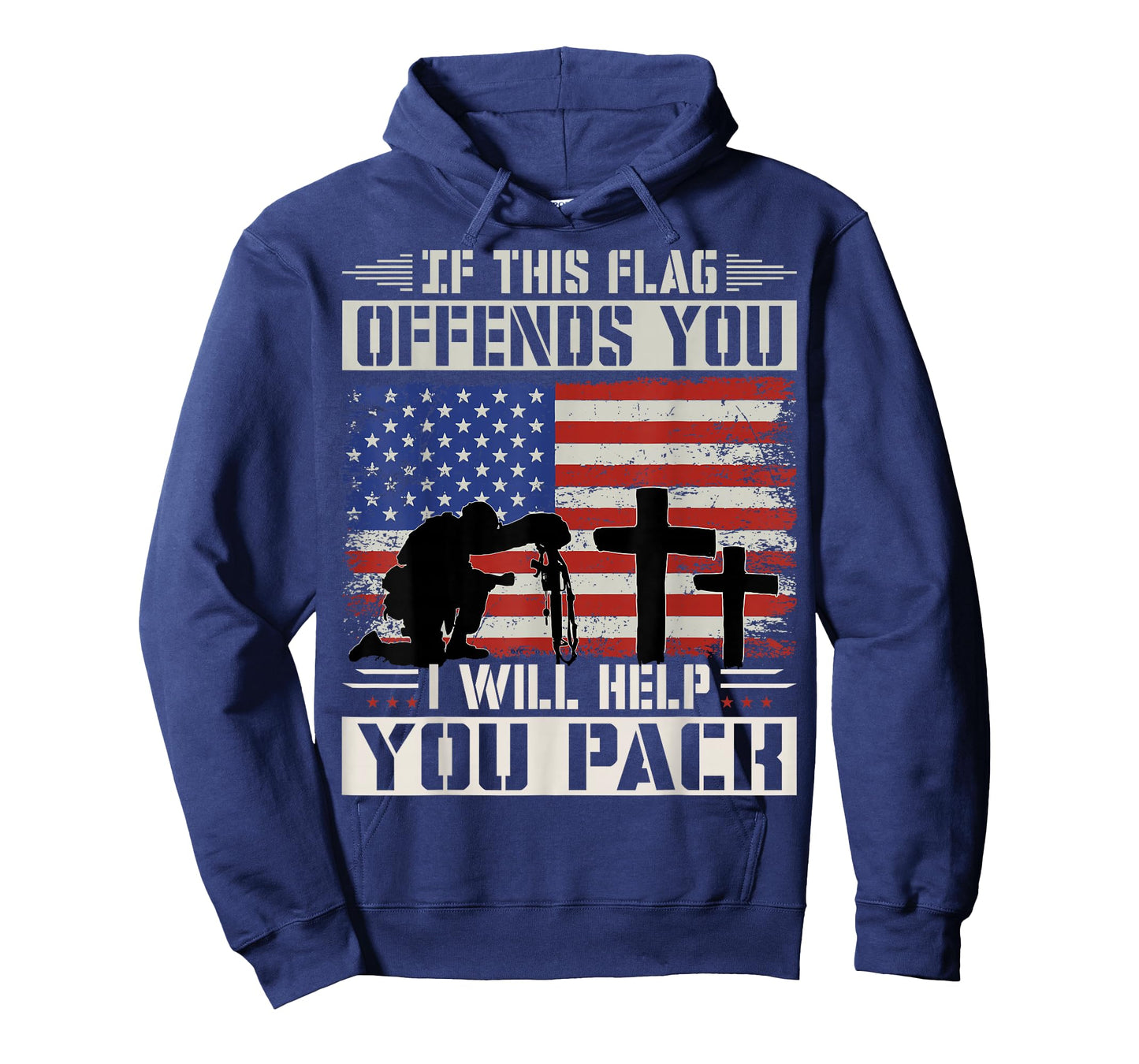 If This Flag Offends You I'll Help You Pack US Flag T-Shirt