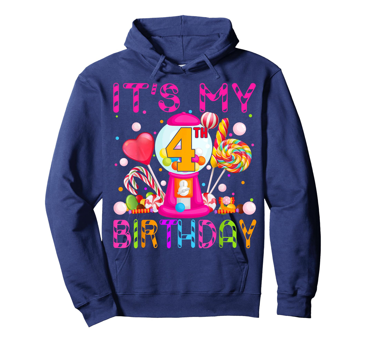 Its My 4th Birthday Candy Candyland Birthday Girl 4 Year Old T-Shirt
