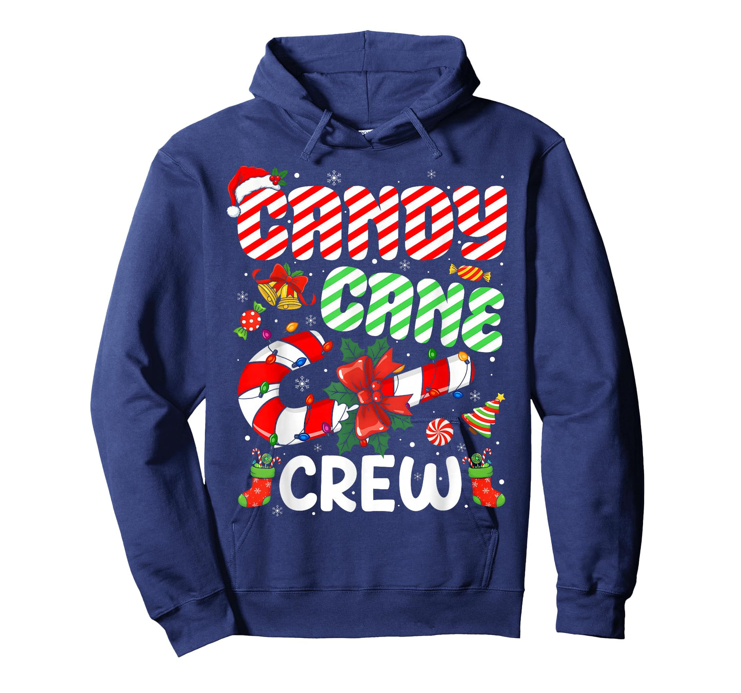 Candy Cane Crew Christmas Funny Xmas Matching Family Pajamas T-Shirt