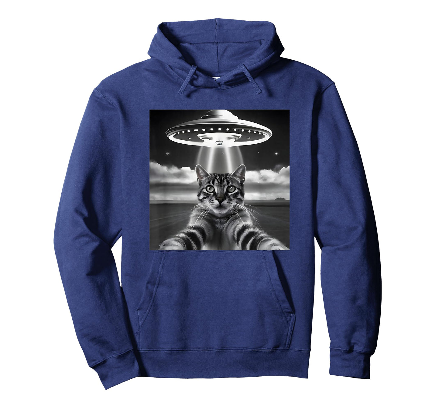 Cat UFO Selfie Funny Alien Invasion Retro Classic Photo T-Shirt