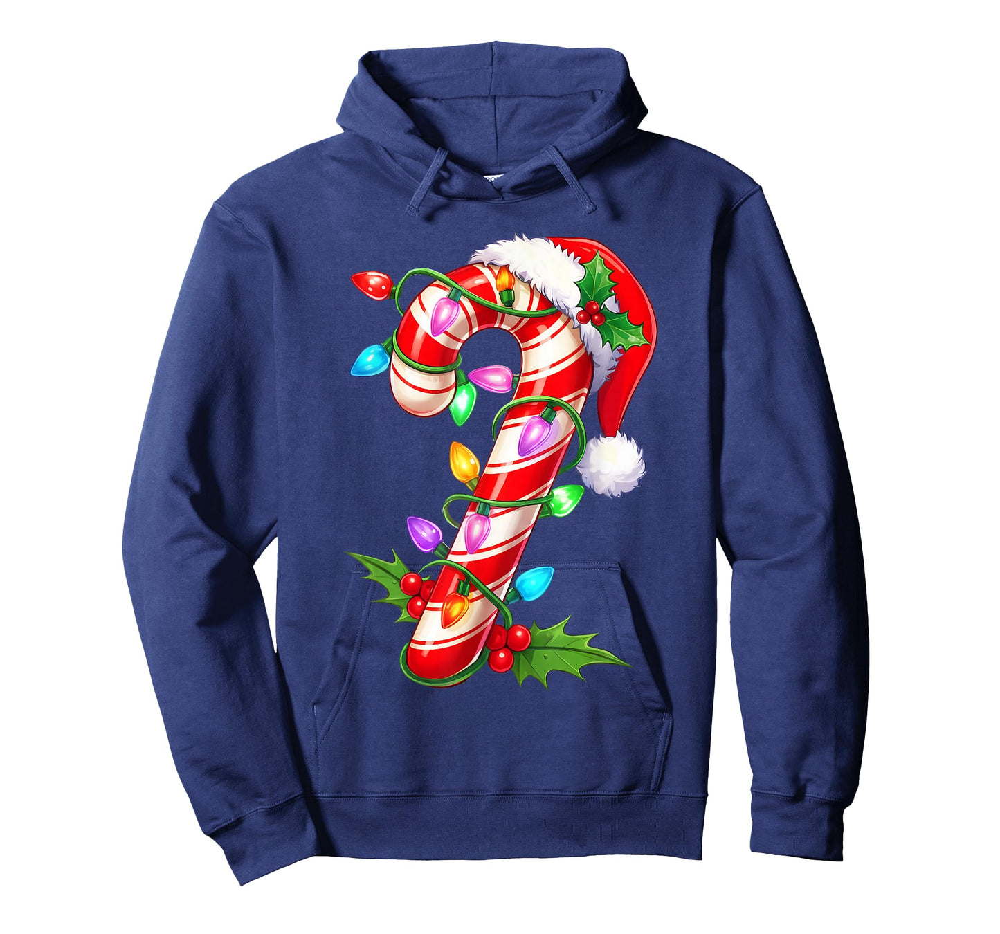 Red & White Candy Cane Crew Christmas Santa Hat Xmas Holiday T-Shirt