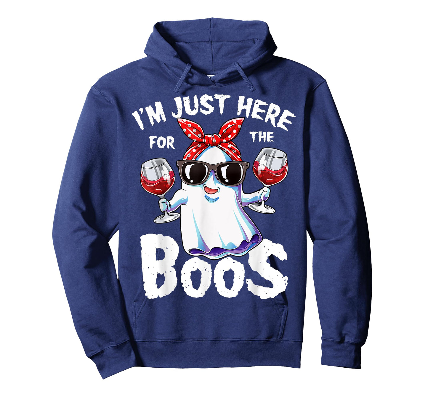 I'm Just Here For The Boos Halloween Women Ghost Cute Funny T-Shirt