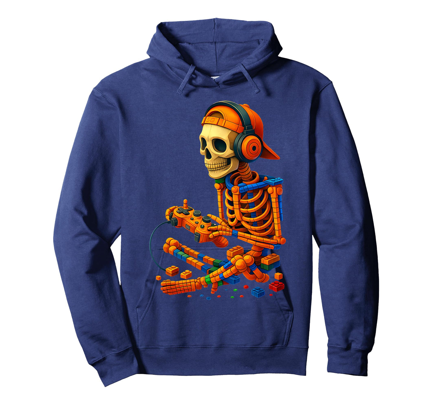 Halloween Skeleton Gamer Video Gaming Master Builder Boys T-Shirt