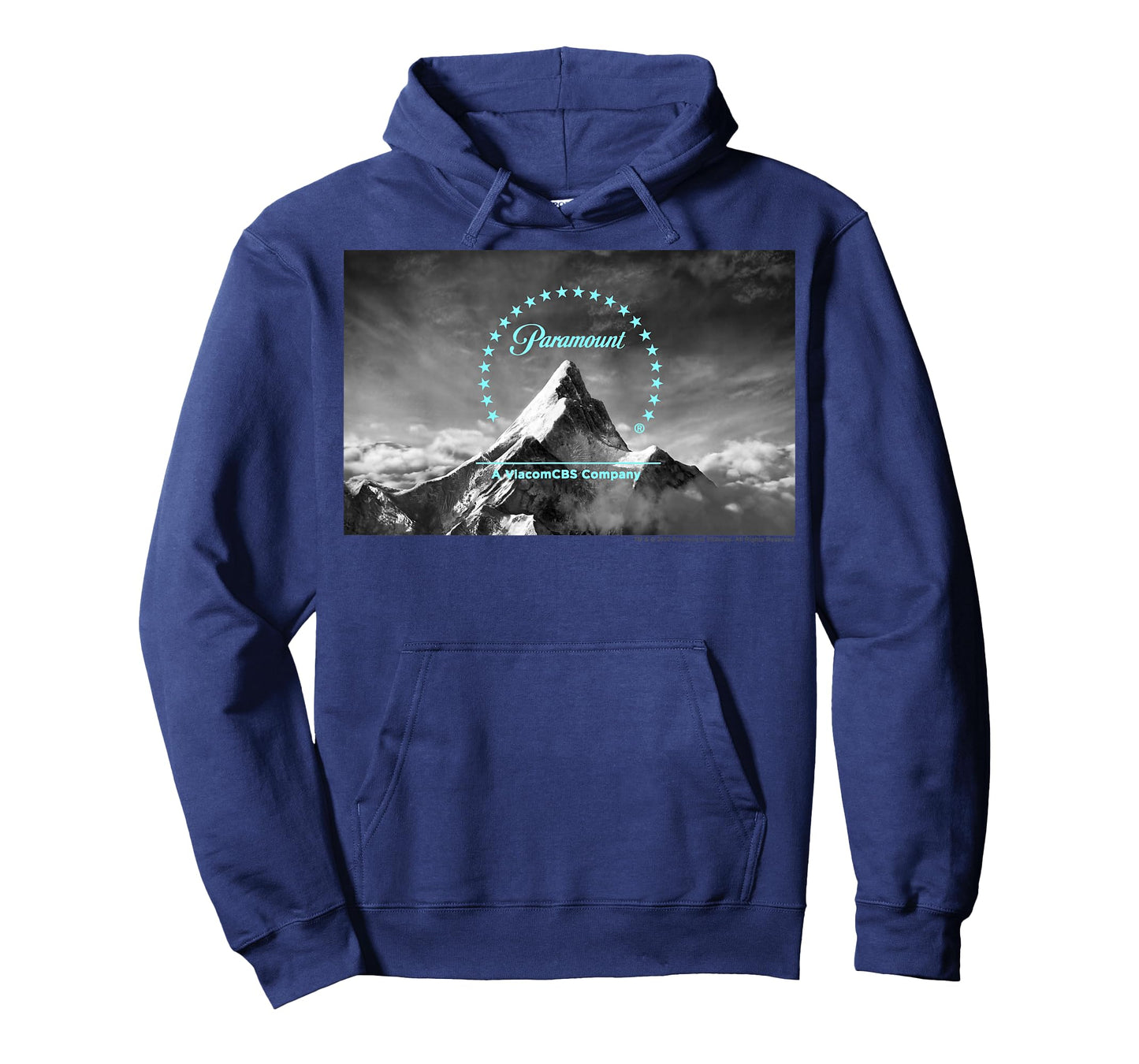 Paramount Neon Blue Logo Scenery T-Shirt