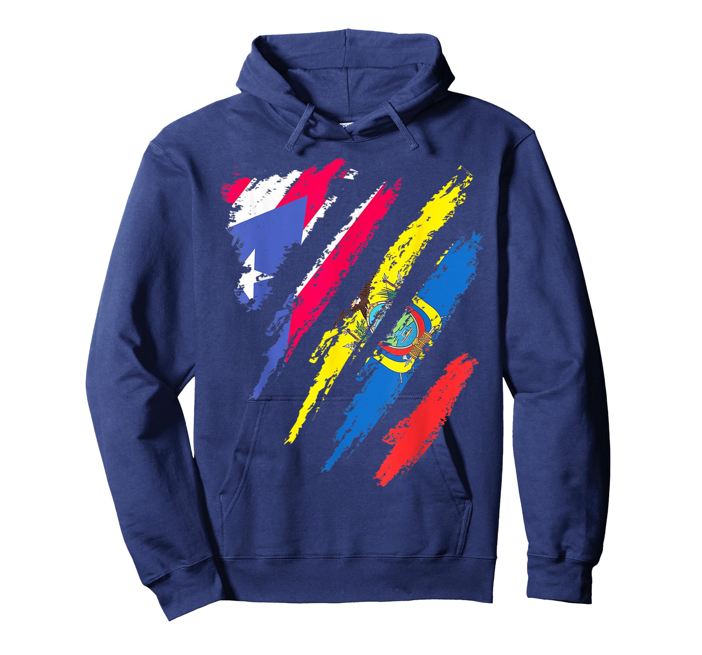 Puerto Rico Flag Ecuador Grown Patriot Country Stripes T-Shirt