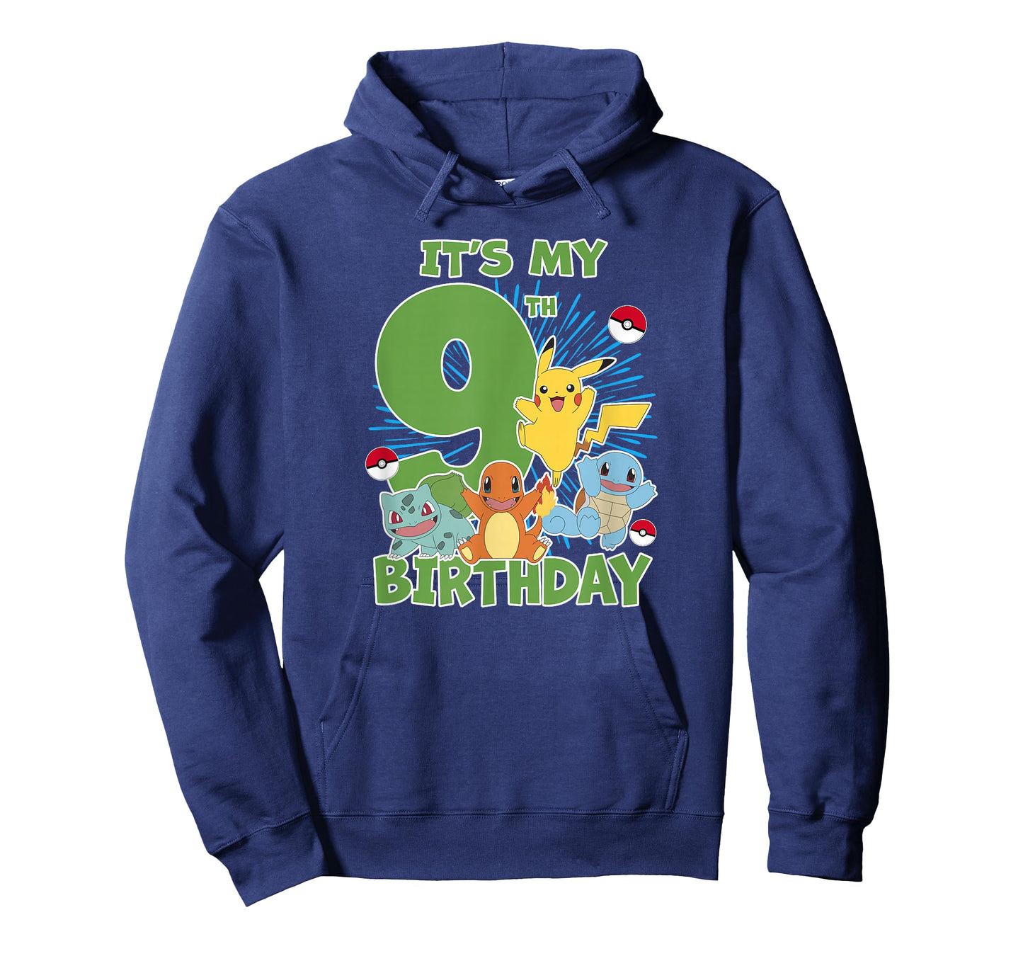 Pokémon It's My 9th Birthday Kanto Starters Celebration T-Shirt