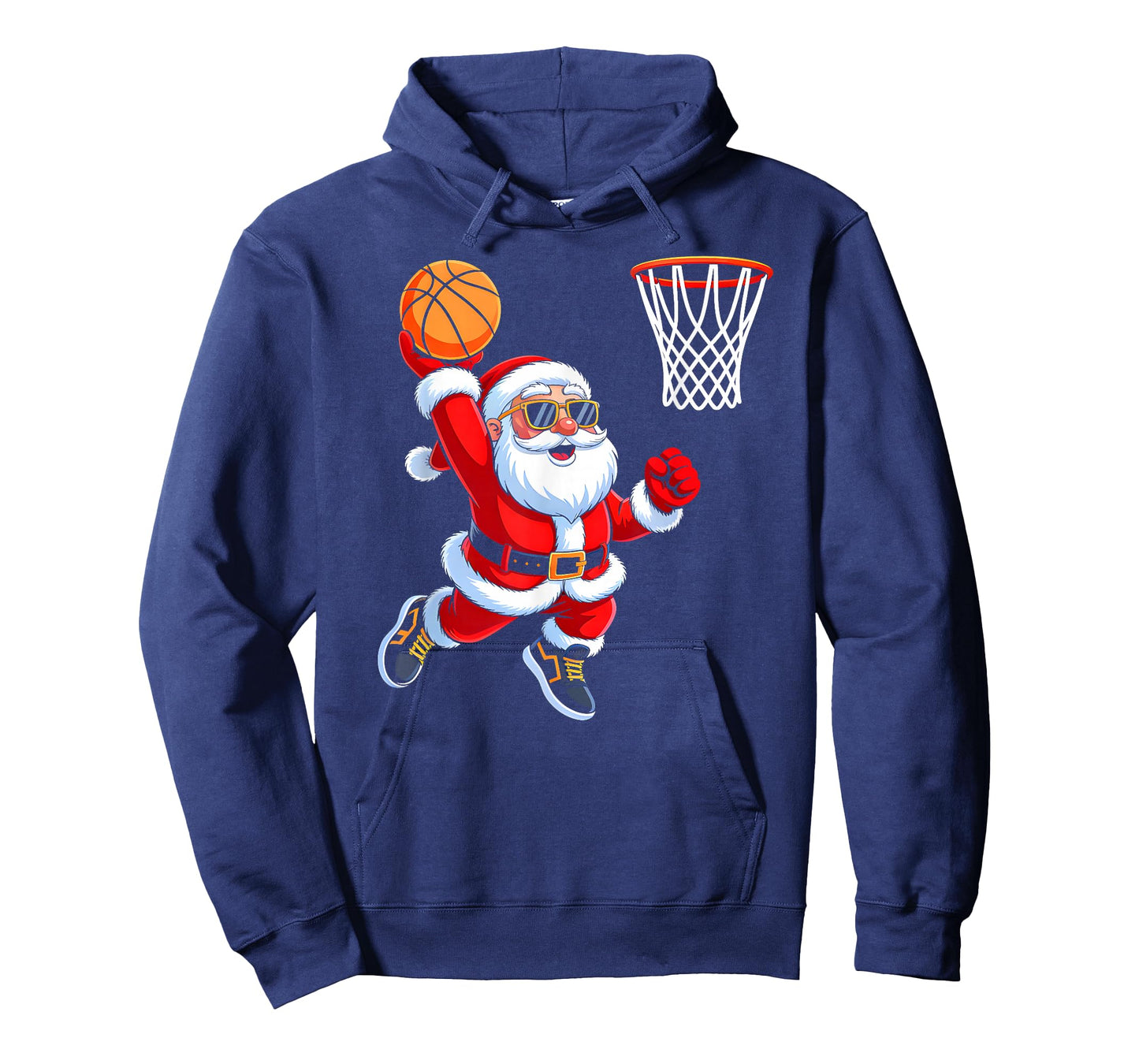 Christmas Santa Playing Basketball Boys Men Xmas Pajamas T-Shirt