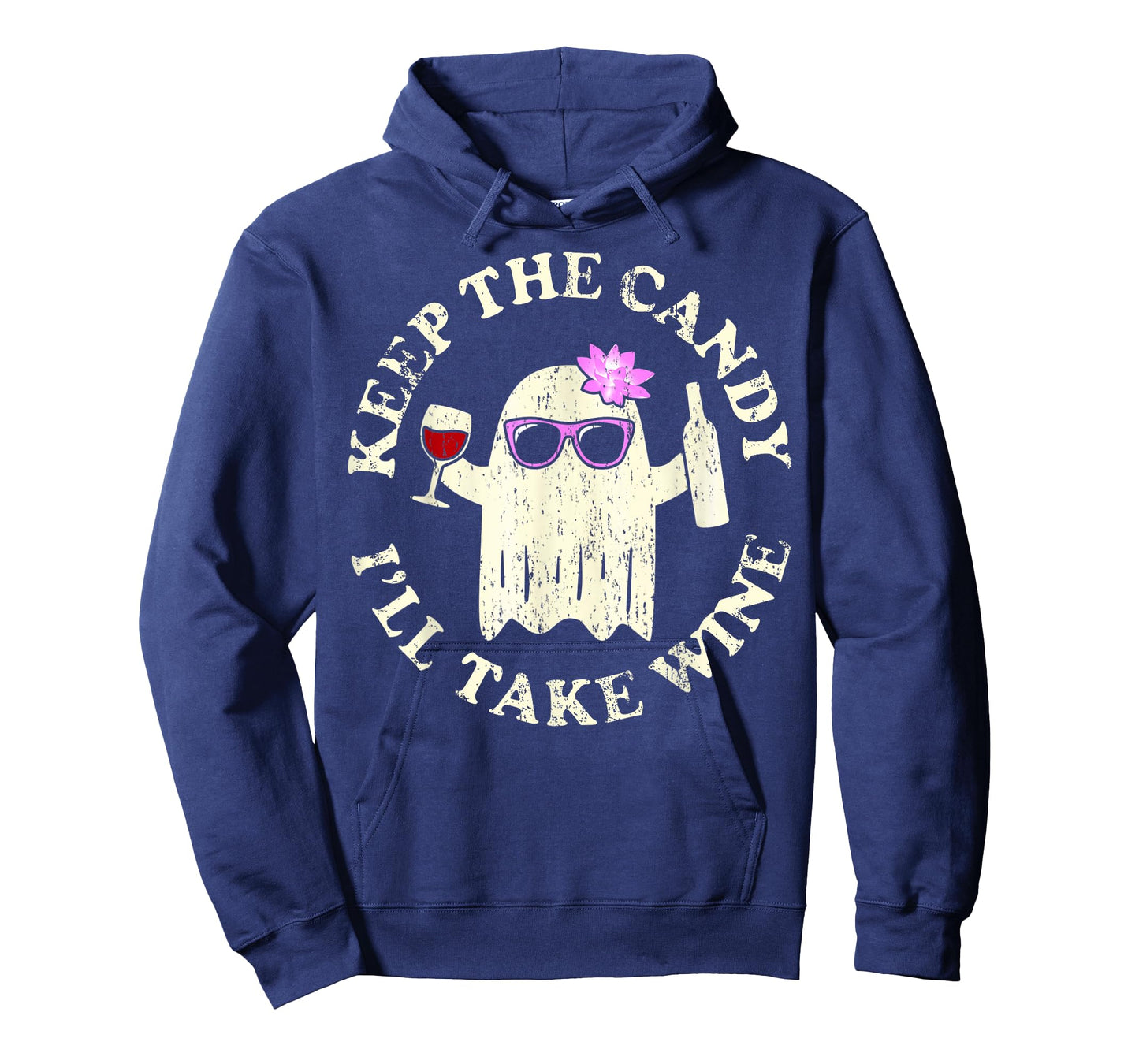 Funny Halloween Keep the Candy I'll Take the Wine Ghost Tee T-Shirt