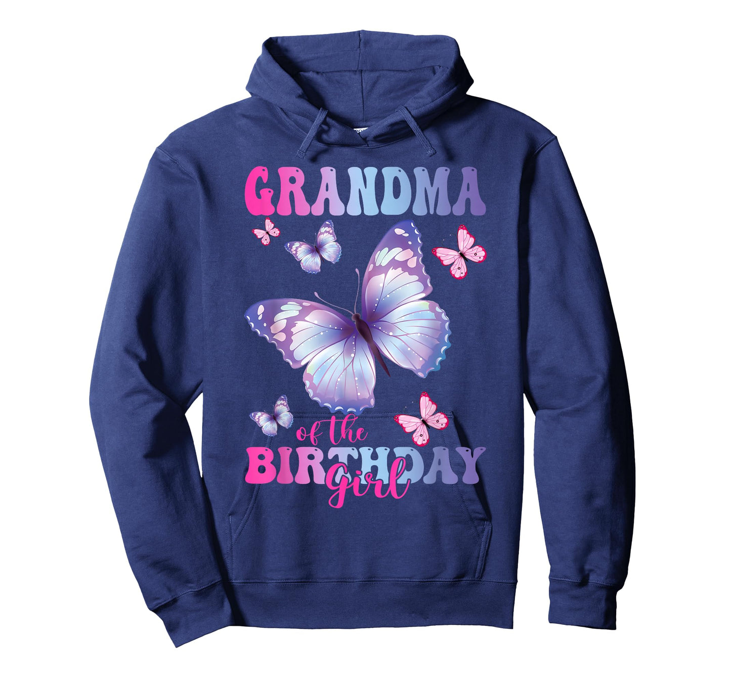 Grandma of The Birthday Girl Butterfly Party Matching Family T-Shirt