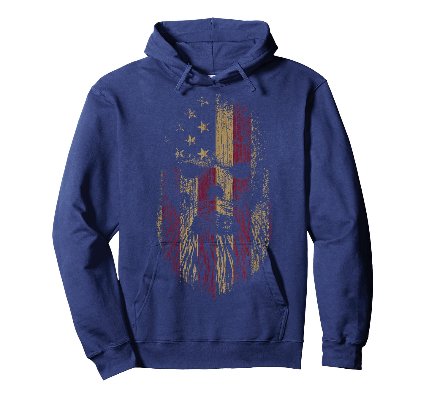 American Beard Skull Cool USA Flag With Punk Skeleton Skull T-Shirt