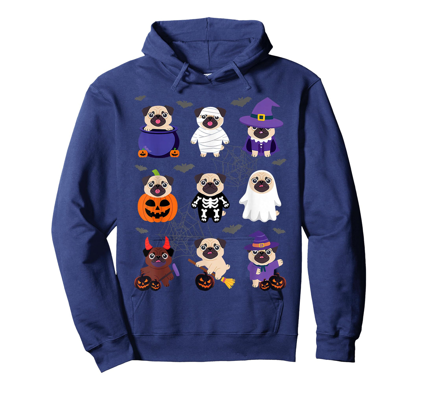 Pug Halloween Costume Spooky Ghost Pumpkin Pug Halloween T-Shirt