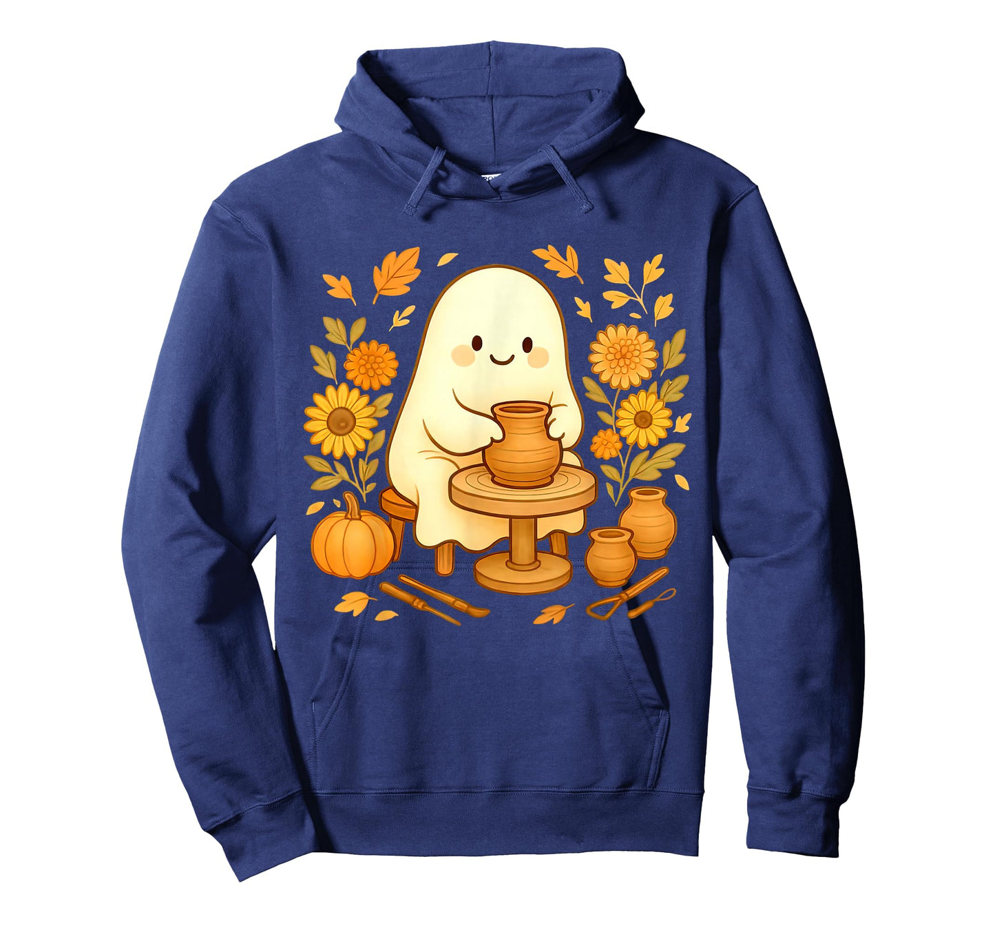 Halloween Ghost Pottery Fall Ceramic Artist Pumpkins Autumn T-Shirt
