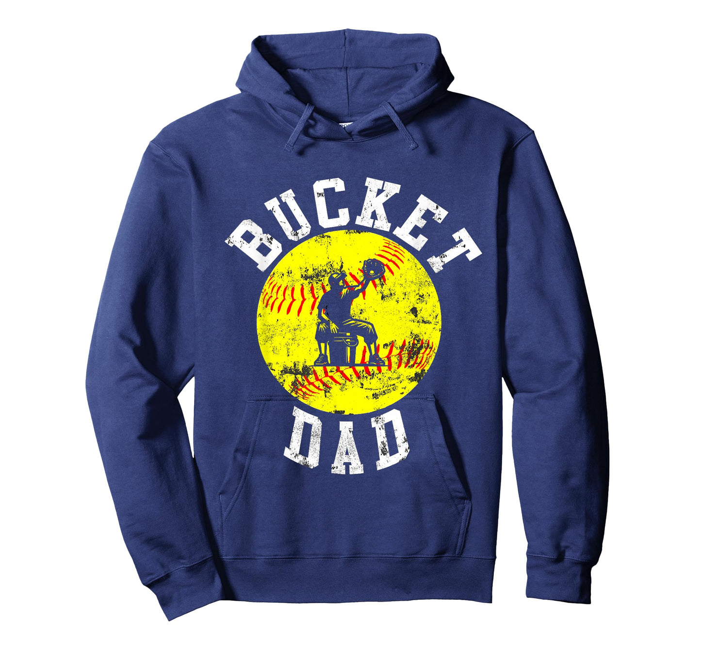 Bucket Dad Softball Dad Baseball Funny Father's Coach T-Shirt