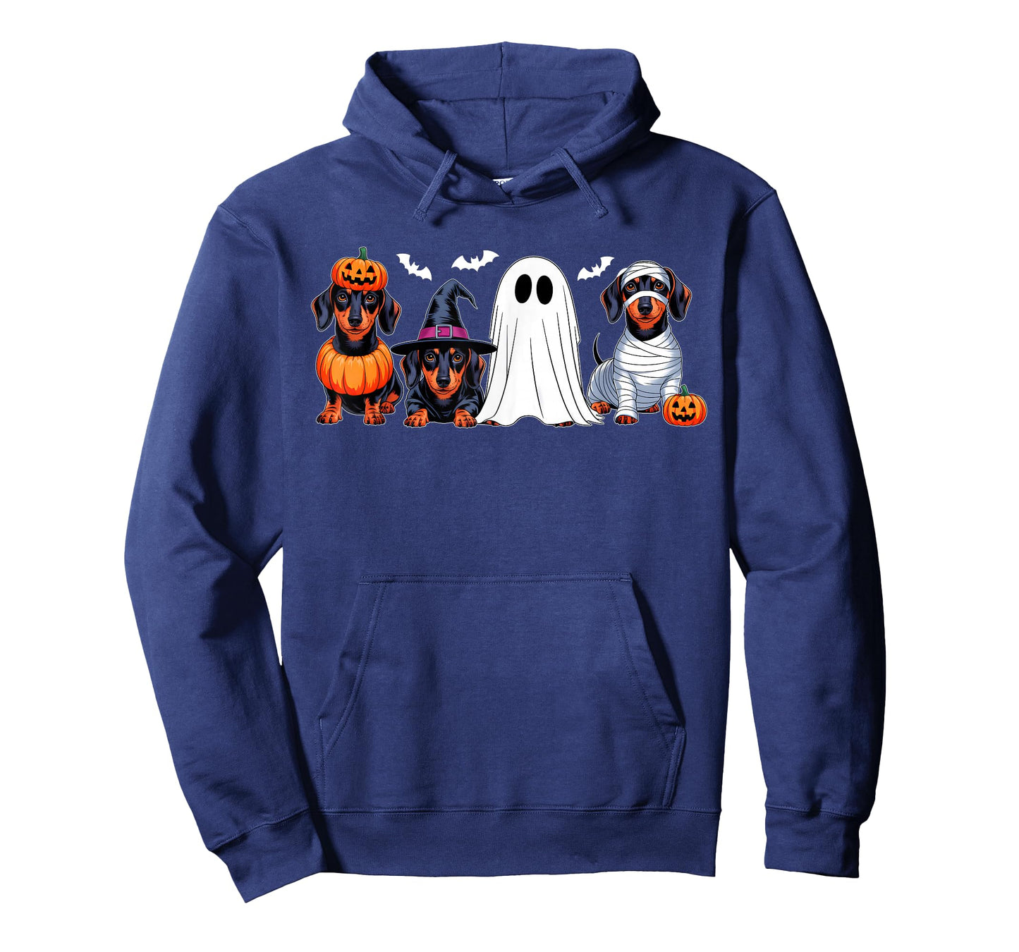 Ghost Witch Mummy Pumpkin Dachshund Dog Halloween Costume T-Shirt