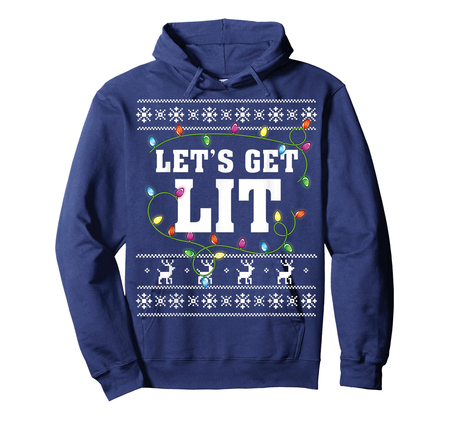 Christmas Shirt Men Women Kids Let's Get Lit Christmas T-Shirt