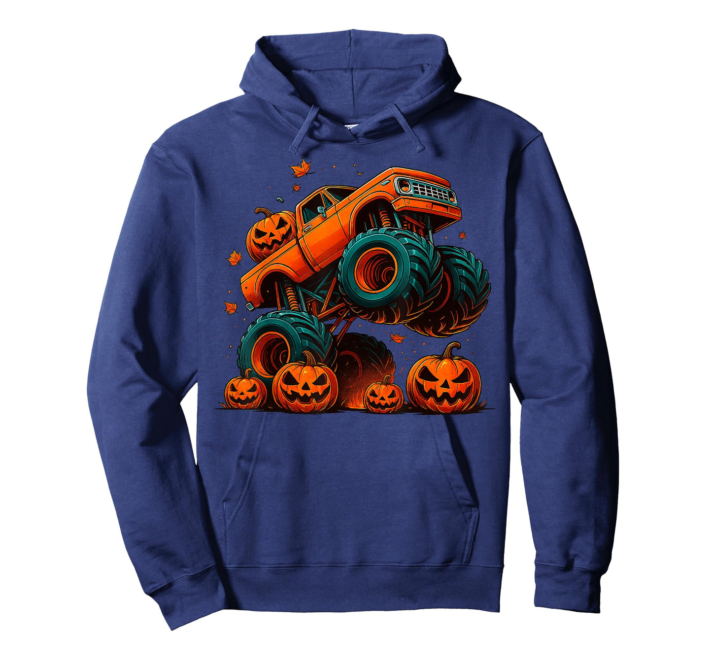 Monster Truck Halloween Jack O Lantern Pumpkin Men Boy Kid T-Shirt