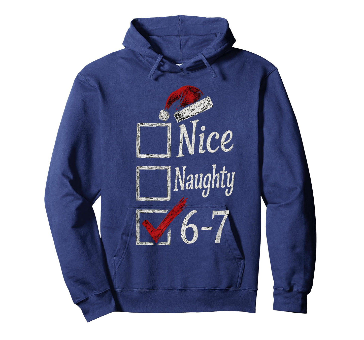 6-7 Meme Nice Naughty 67 Christmas Brain Rot Funny Graphic T-Shirt