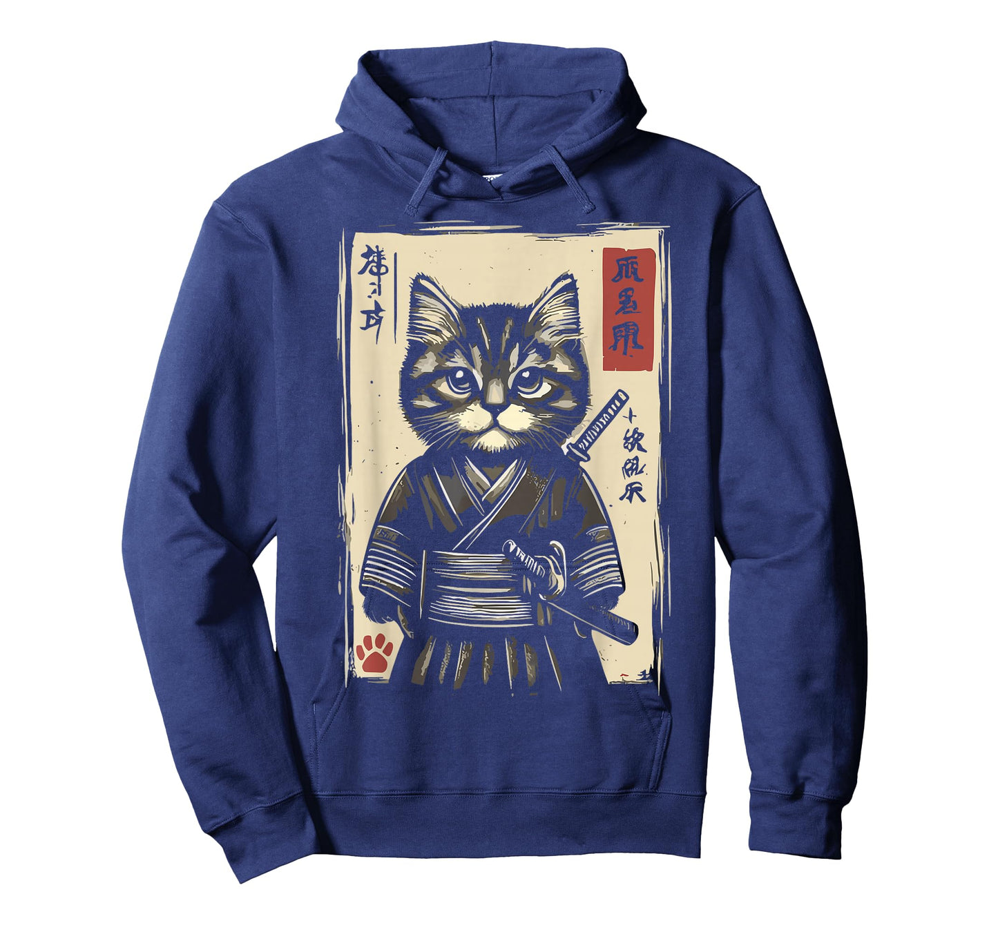 Samurai Cat Japanese Art Vintage Kawaii Cat T-Shirt