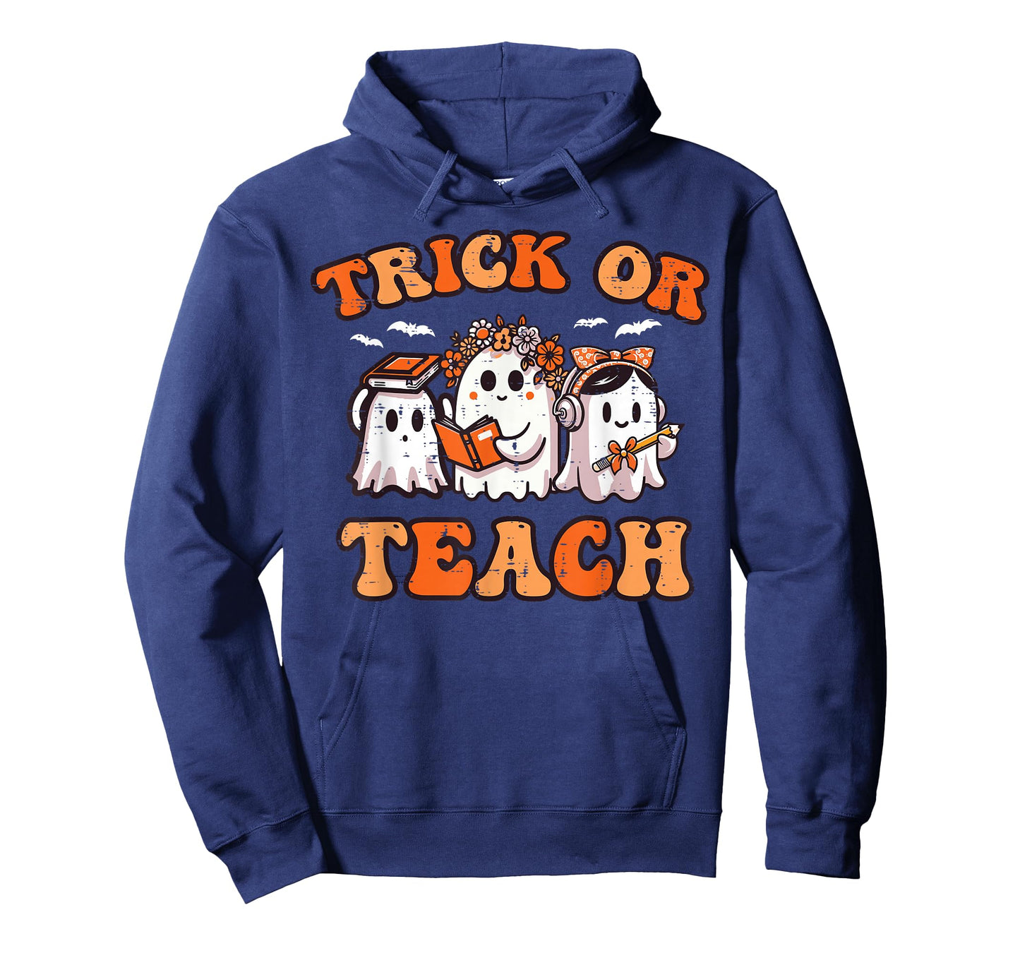 Halloween Teacher Ghosts Trick Or Teach Retro Costume Women T-Shirt