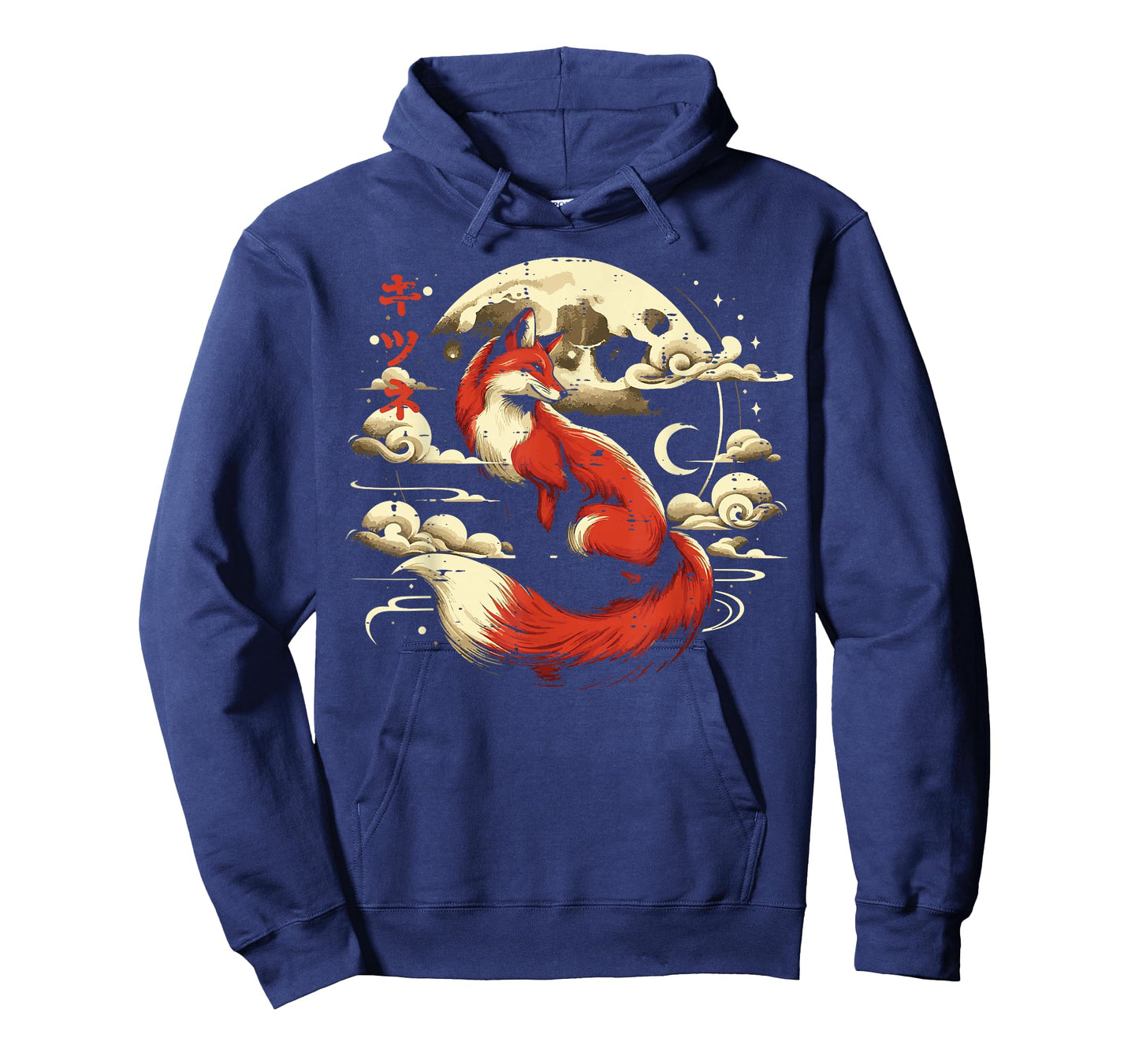 Fox Moon Clouds Kitsune Japanese Ukiyo-e Art Women Men Kids T-Shirt
