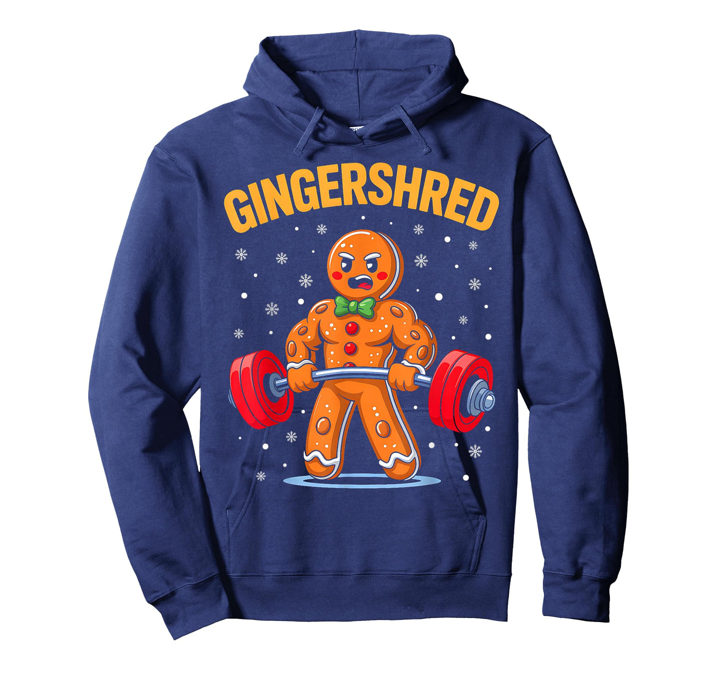 Funny Christmas Gingerbread Man Gym Bodybuilding Gingershred T-Shirt