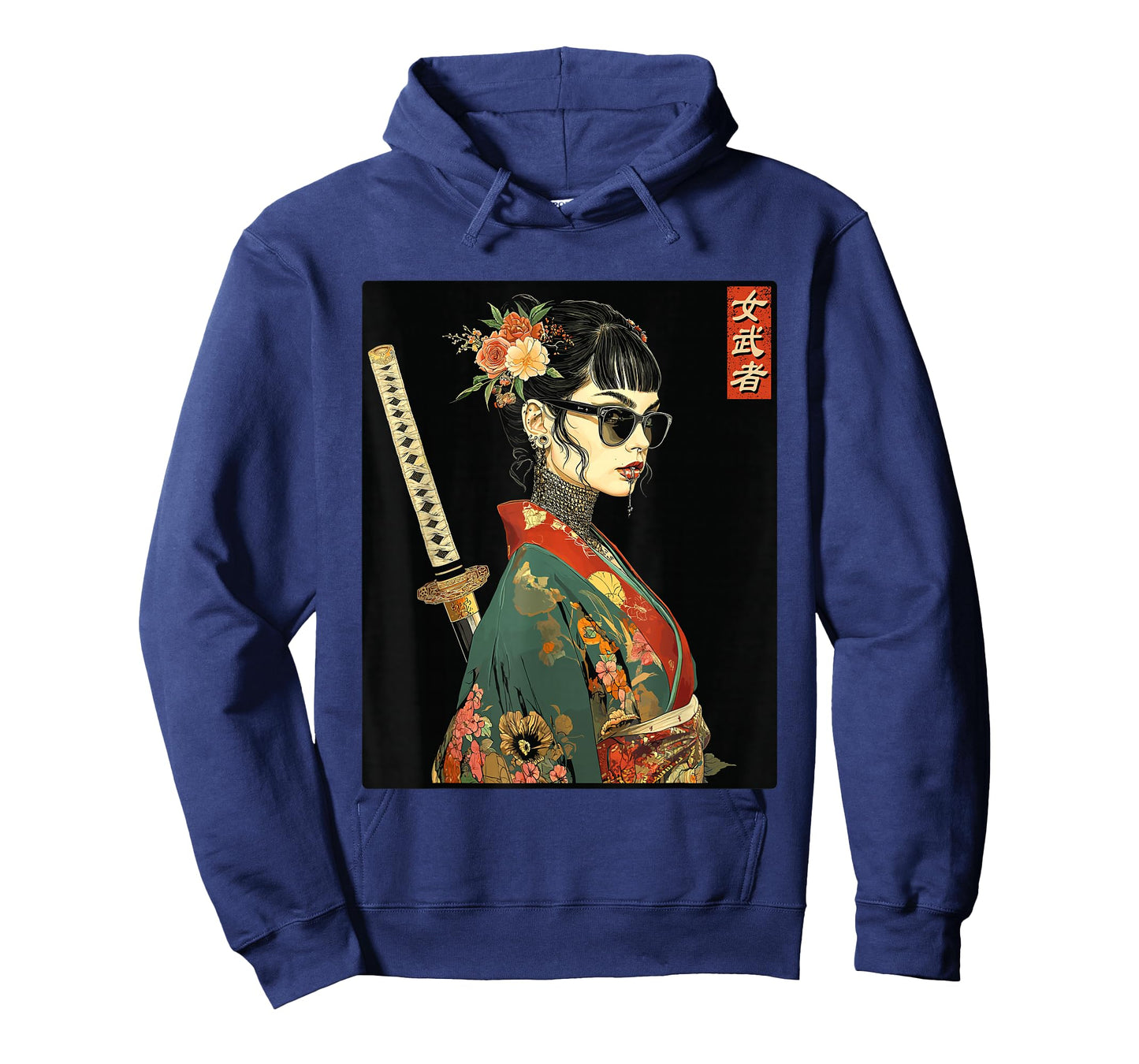 Japanese Gothic Samurai Art Woman With Katana Sword T-Shirt