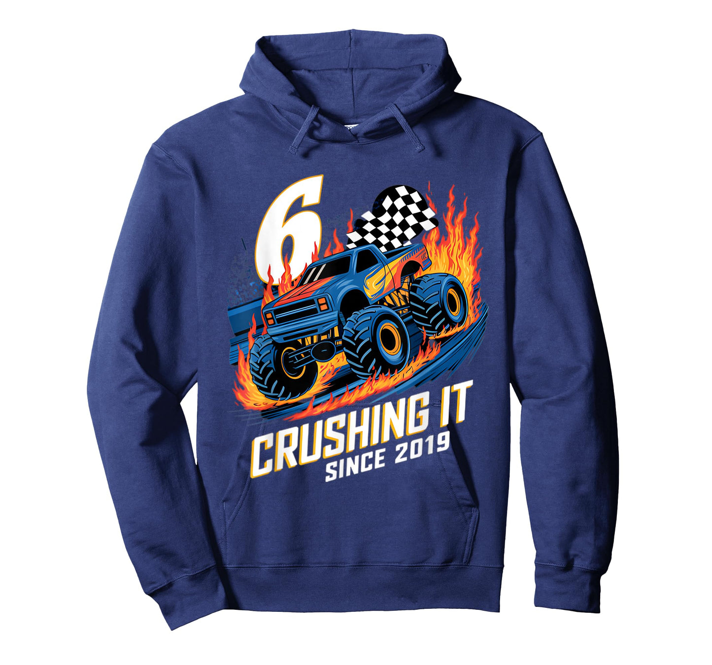 Crushing It Since 2019 6th Birthday Kids Monster Truck T-Shirt