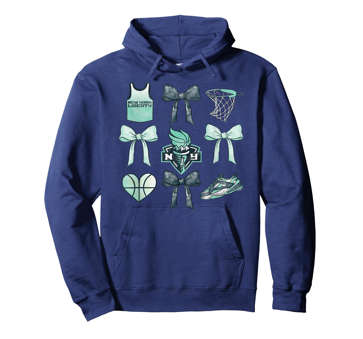 WNBA New York Liberty Bow Grid T-Shirt