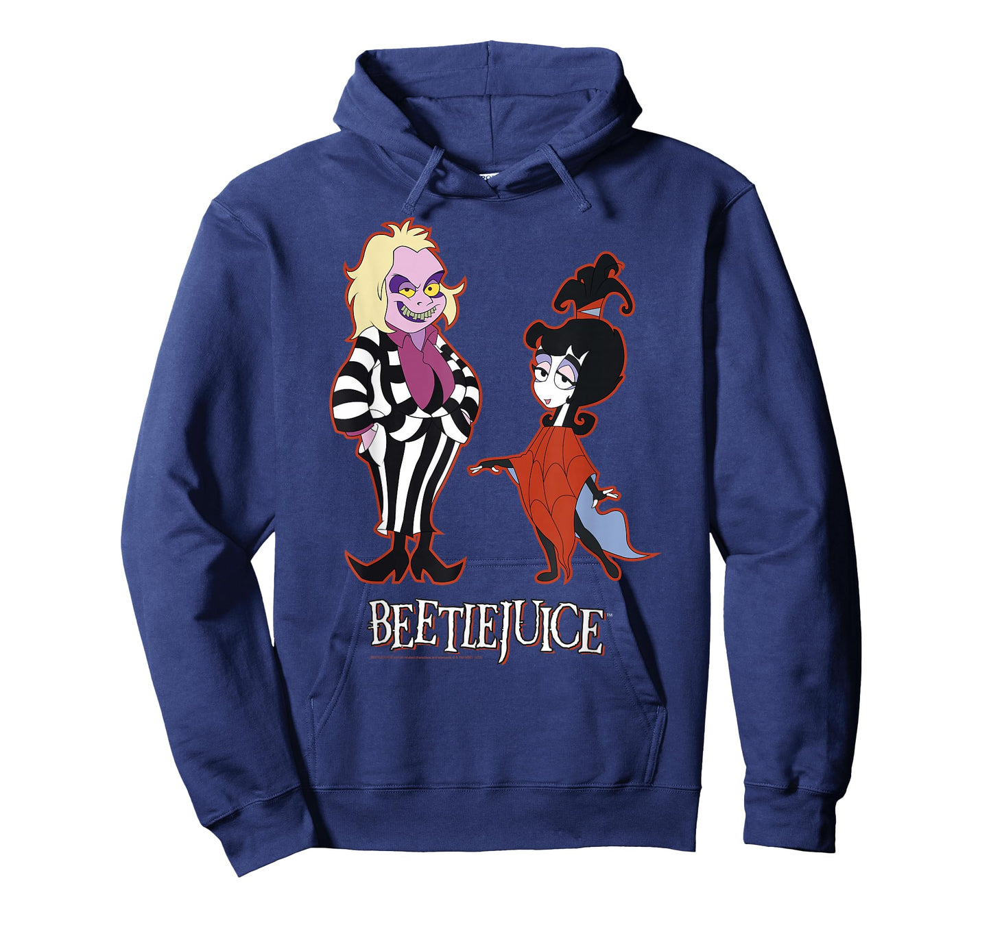 Beetlejuice Red Outline Beetlejuice and Lydia Cartoon T-Shirt