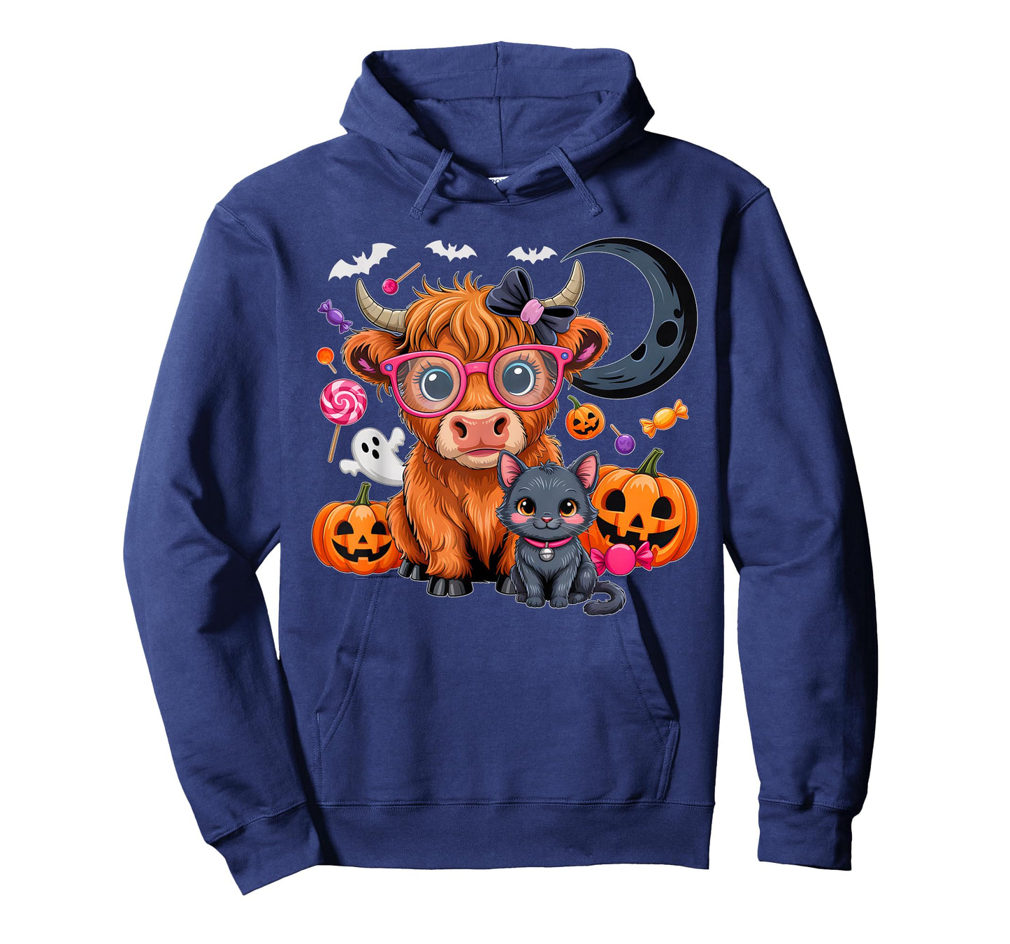 Halloween Highland Cow Witchy Cow Pumpkin Spooky Season T-Shirt