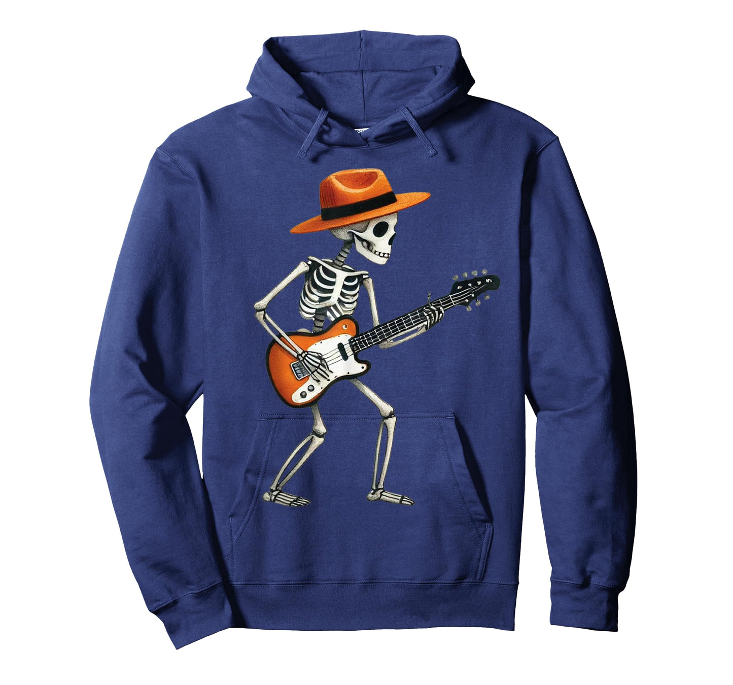Skeleton Playing Electric Guitar Rock Halloween Boys Men Tee T-Shirt