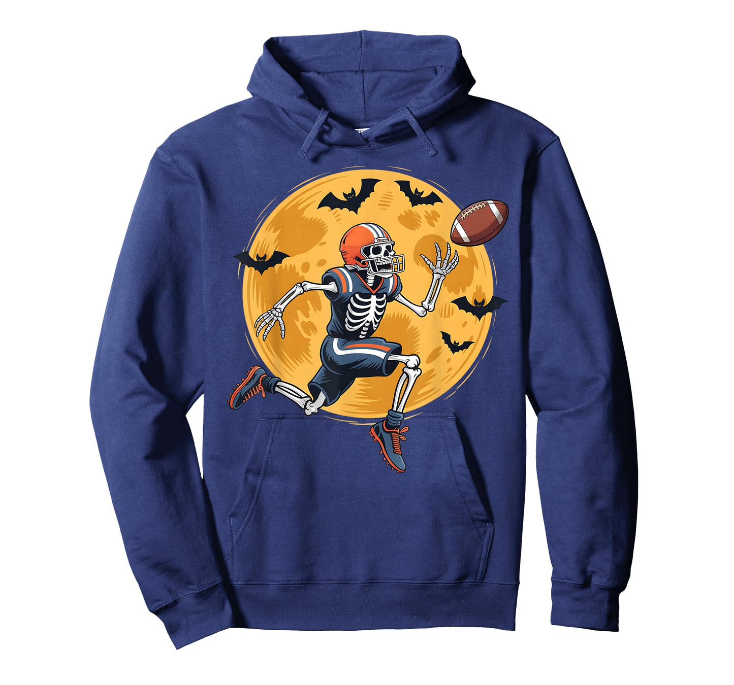 American Football Fan Skeleton Halloween Mens Boys Kid T-Shirt