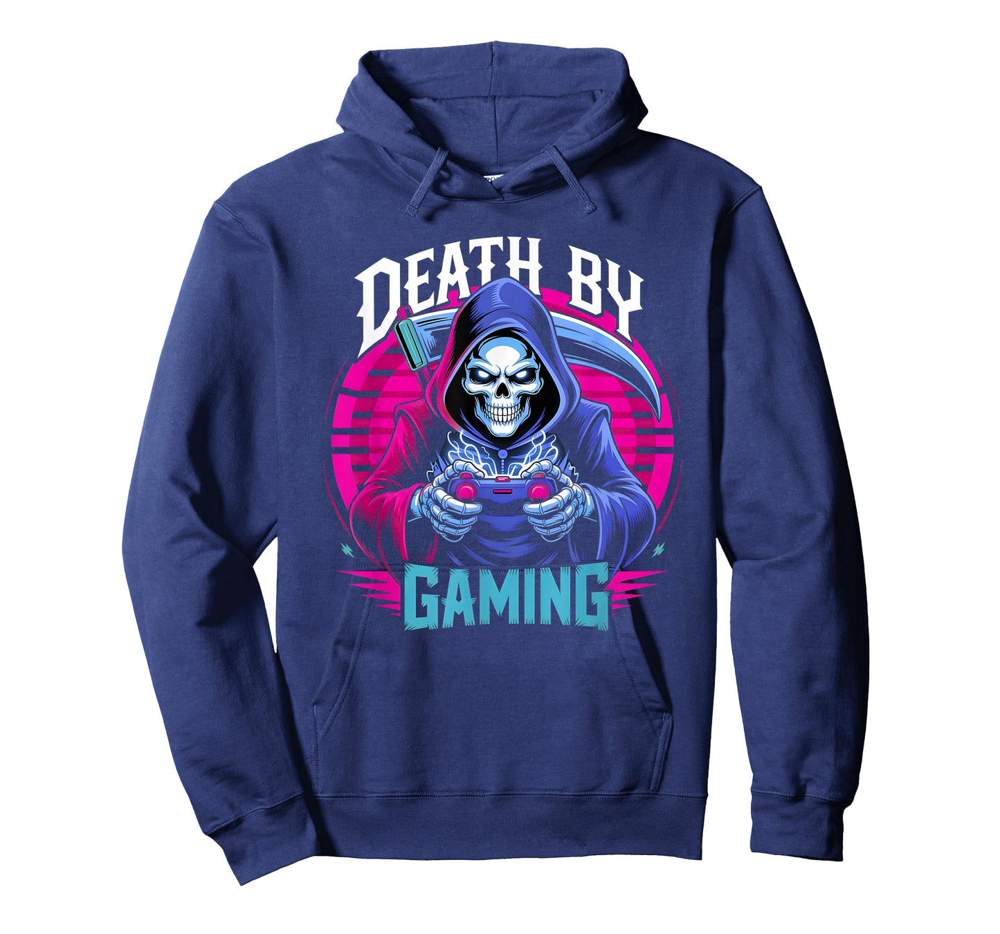 Death by Gaming Gothic Gamer Ghost Video Game Lover Boys Men T-Shirt