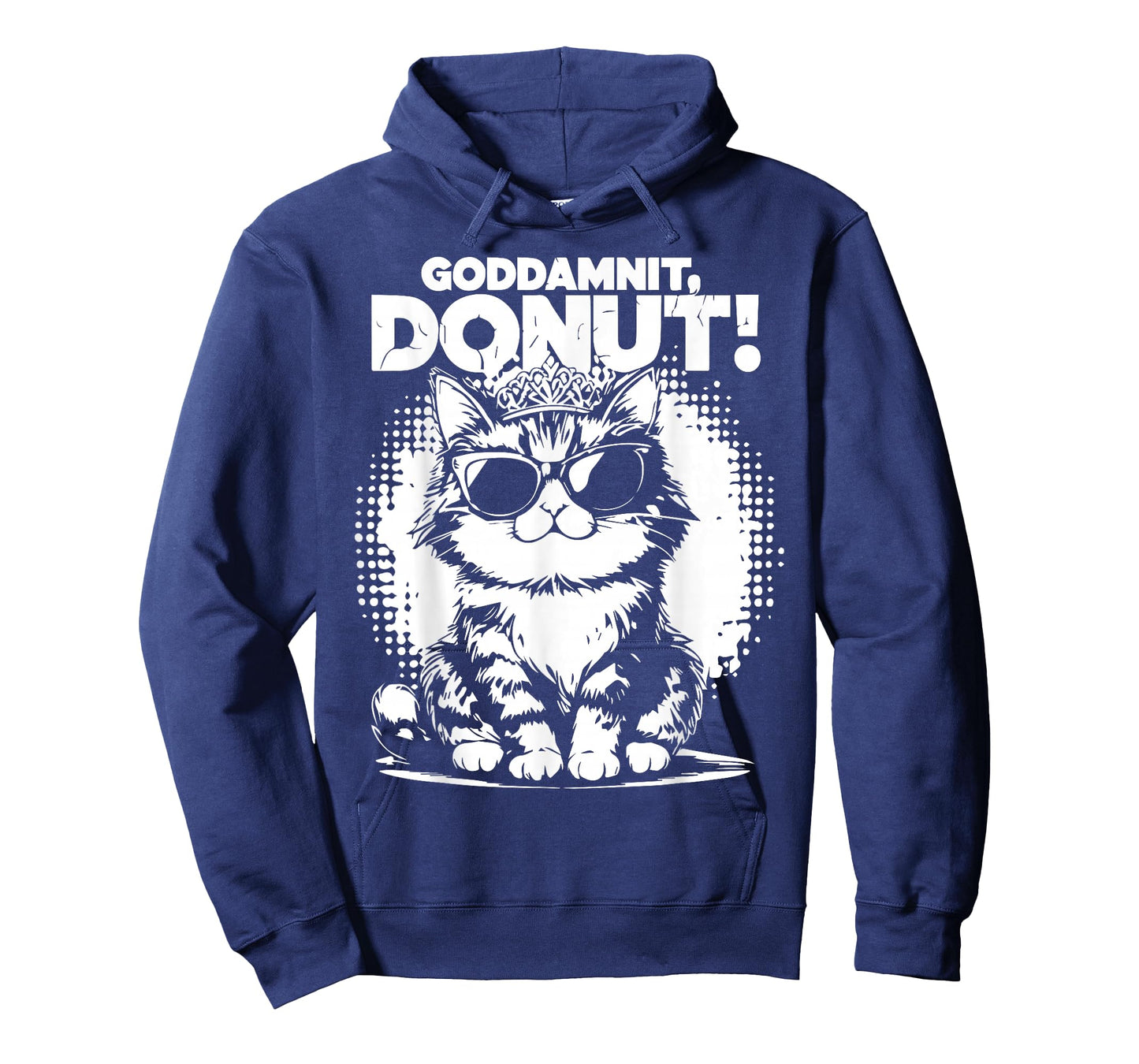 Goddammit Donut Funny Princess Cat Glasses T-Shirt