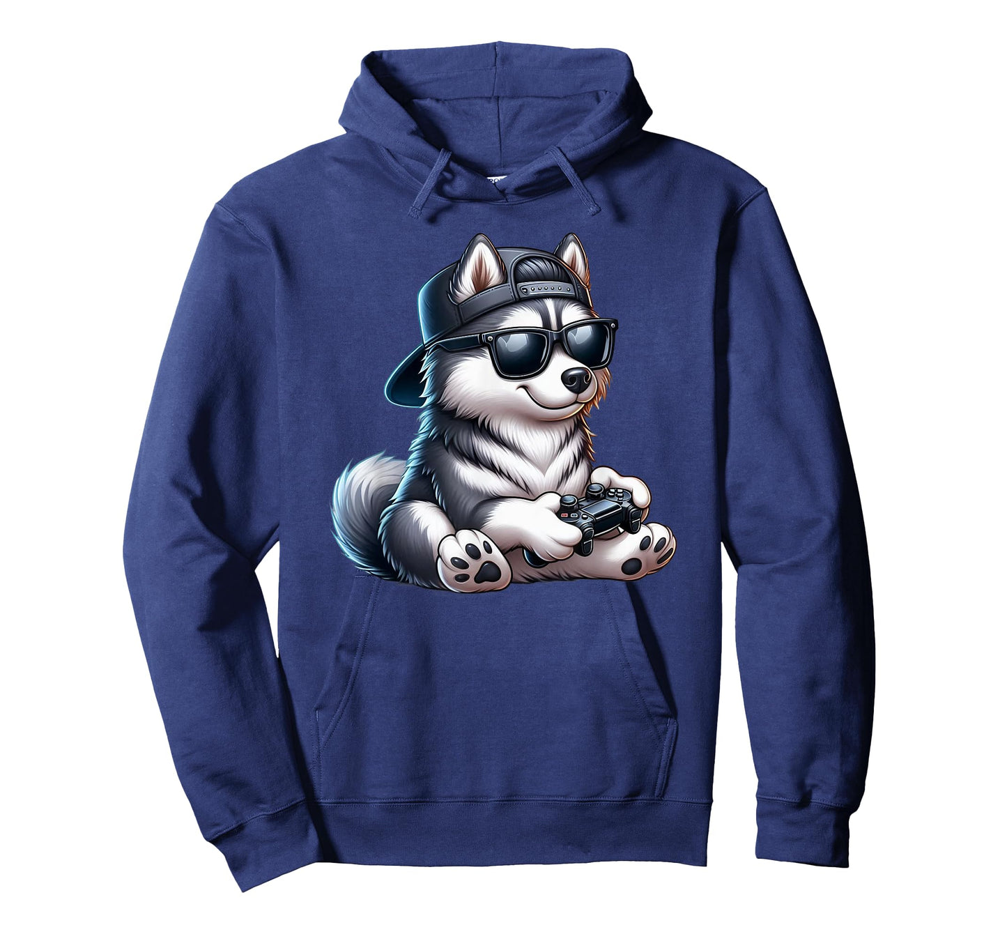 Funny Husky Dog Playing Video Games Dog Playing Video Games T-Shirt for Men Women Kids