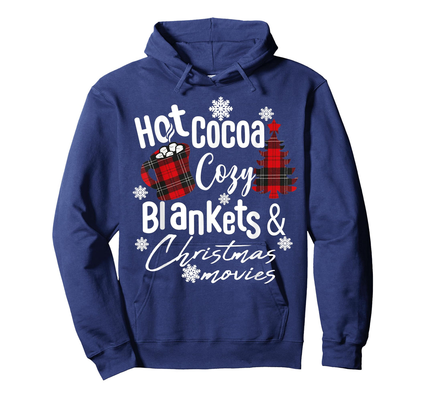 Hot Cocoa Warm Blankets and Christmas Movies Christmas tree T-Shirt