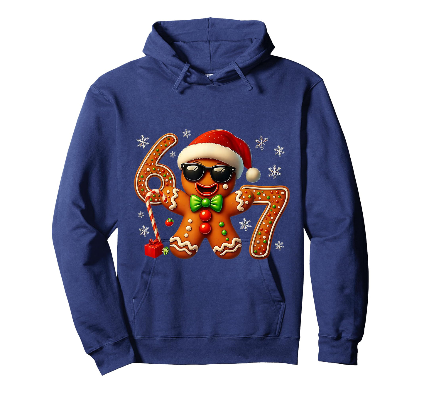 Six Seven 6 7 Meme Gingerbread Christmas Baking Men Women T-Shirt