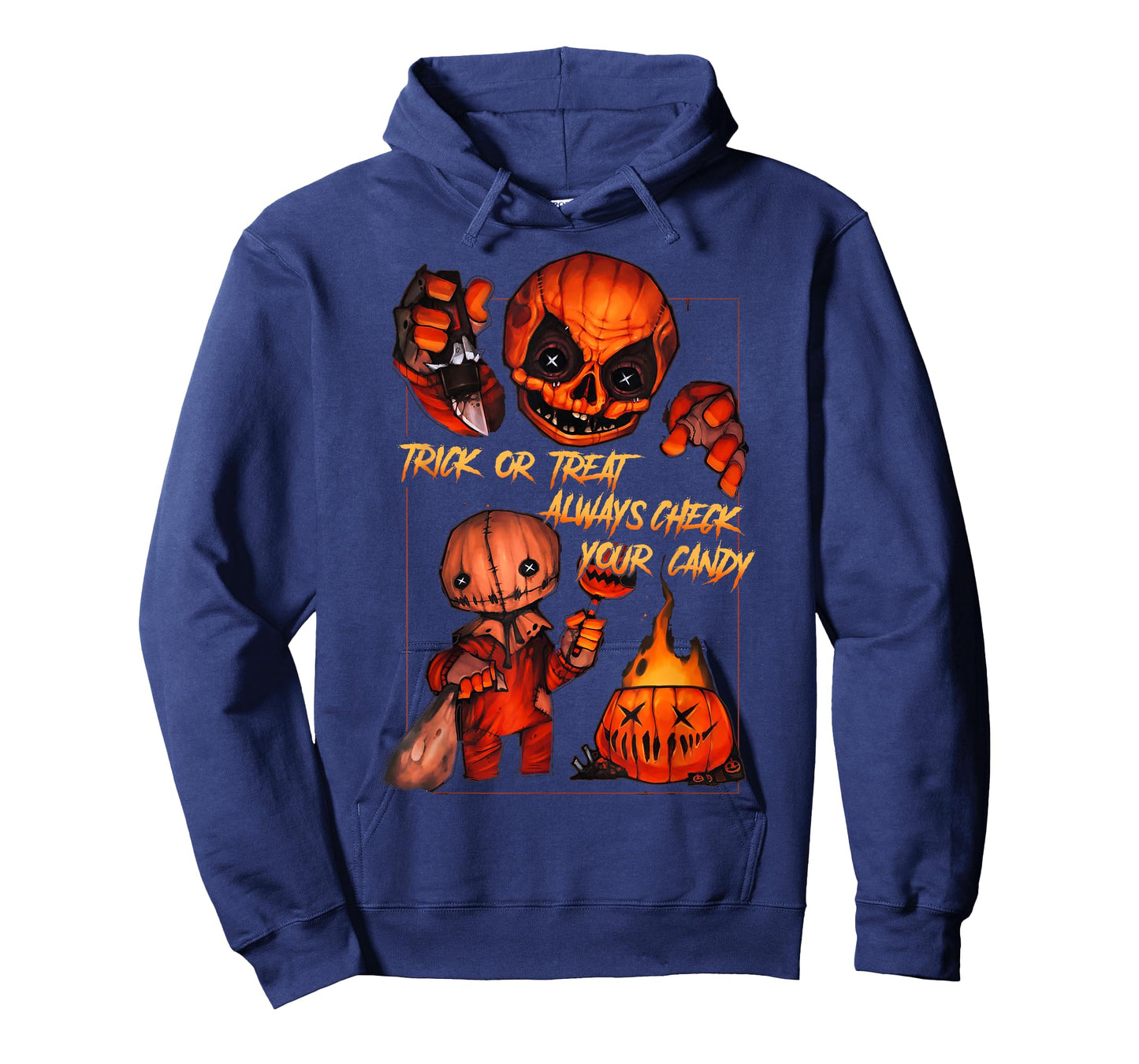 Vintage Trick Or Treat Always Check Your Candy, Pumpkin T-Shirt