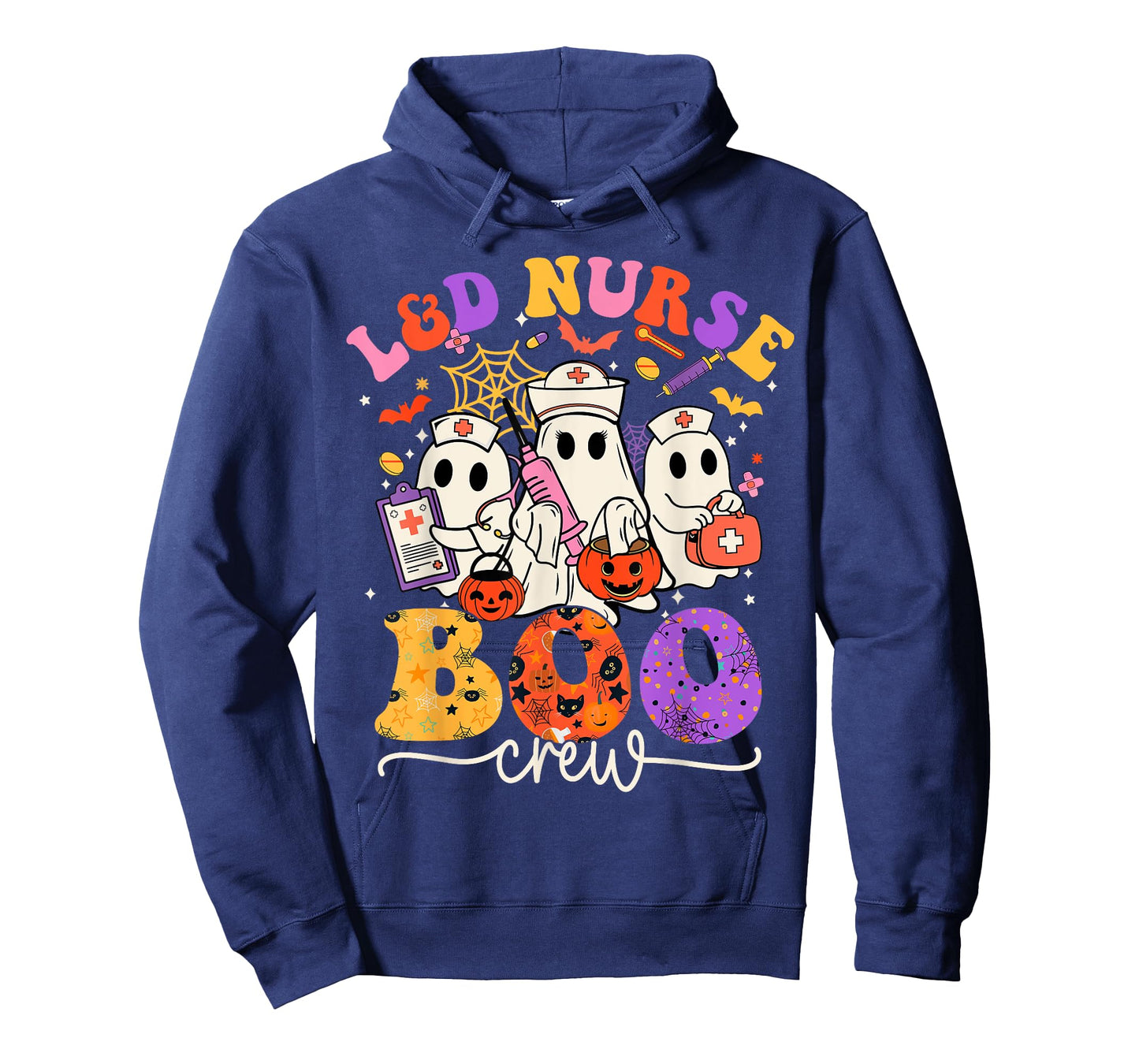L&D Boo Crew Costume Funny Nurse Ghost Halloween T-Shirt