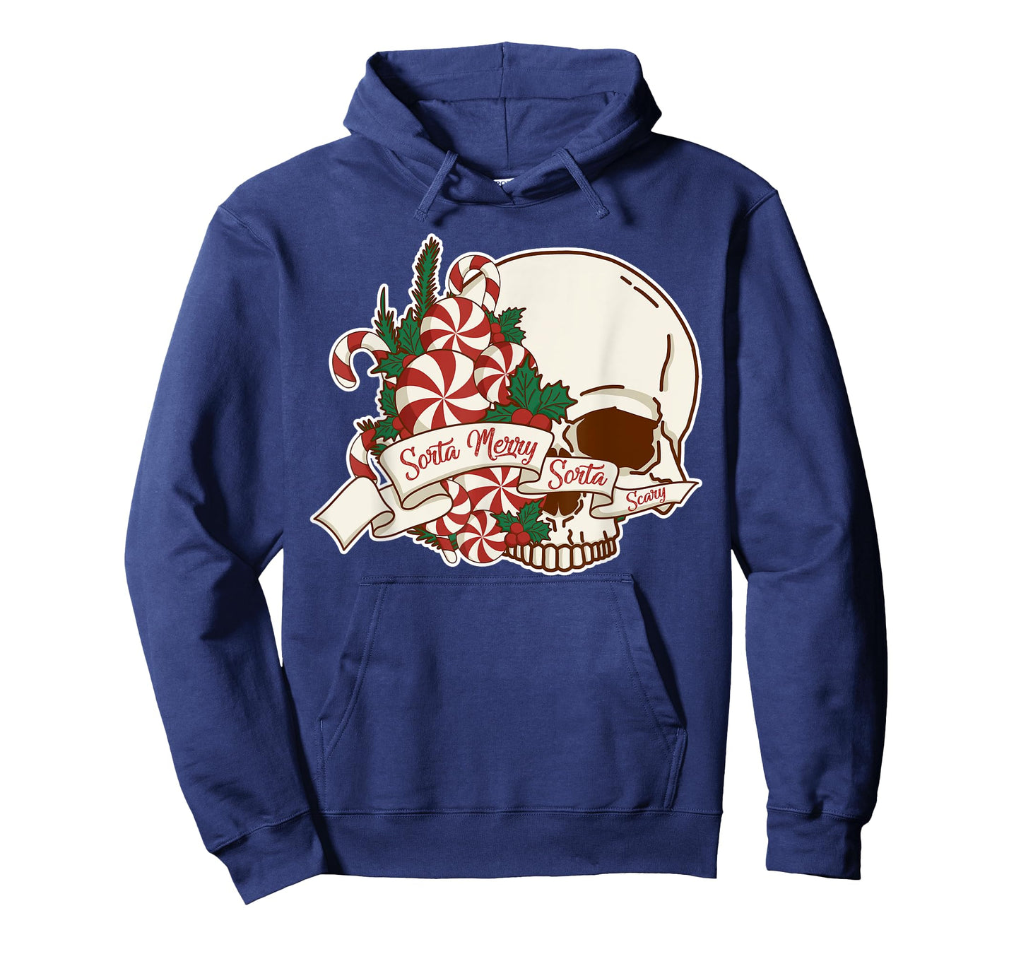 Sorta Merry Sorta Scary Skull Christmas Peppermint Candy T-Shirt