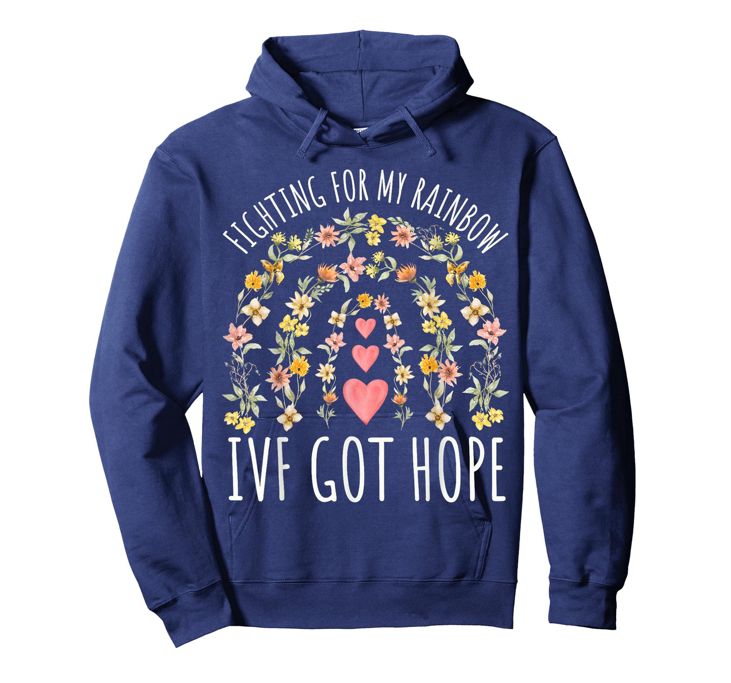 Fighting for My Rainbow IVF Infertility TTC Rainbow Floral T-Shirt