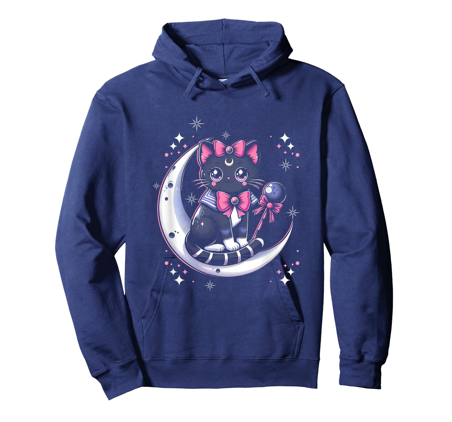 Sailor Meow Cat Sitting On The Moon Space Gothic Halloween T-Shirt